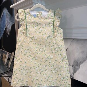 Little English Girls Size 5 Yellow Floral Ruffle Dress